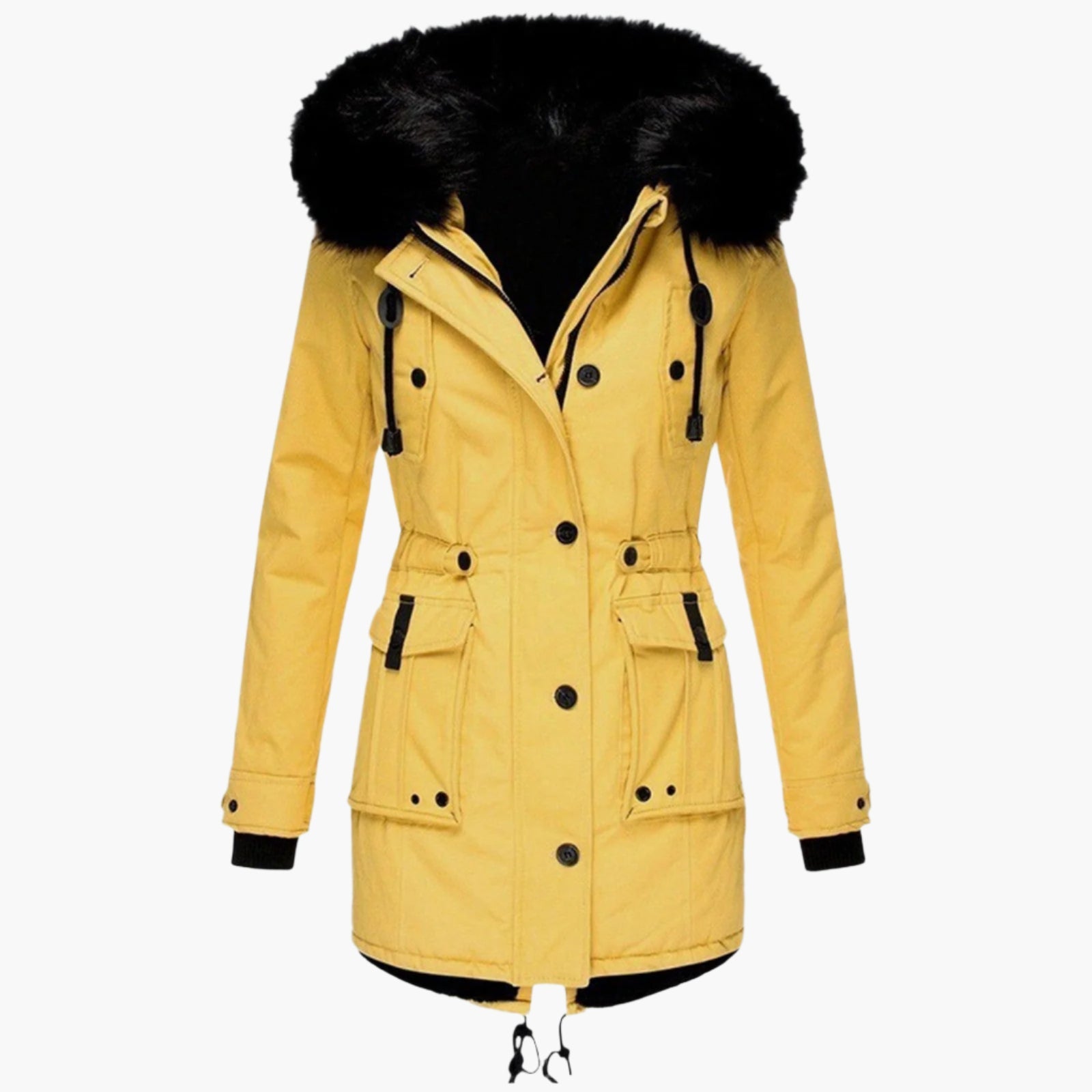 Women's Winter Parka with Hood and Faux Fur | Stylish Warm Jacket for Cold Days