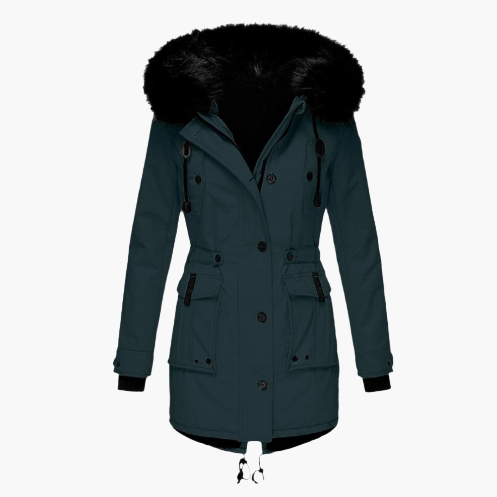 Women's Winter Parka with Hood and Faux Fur | Stylish Warm Jacket for Cold Days