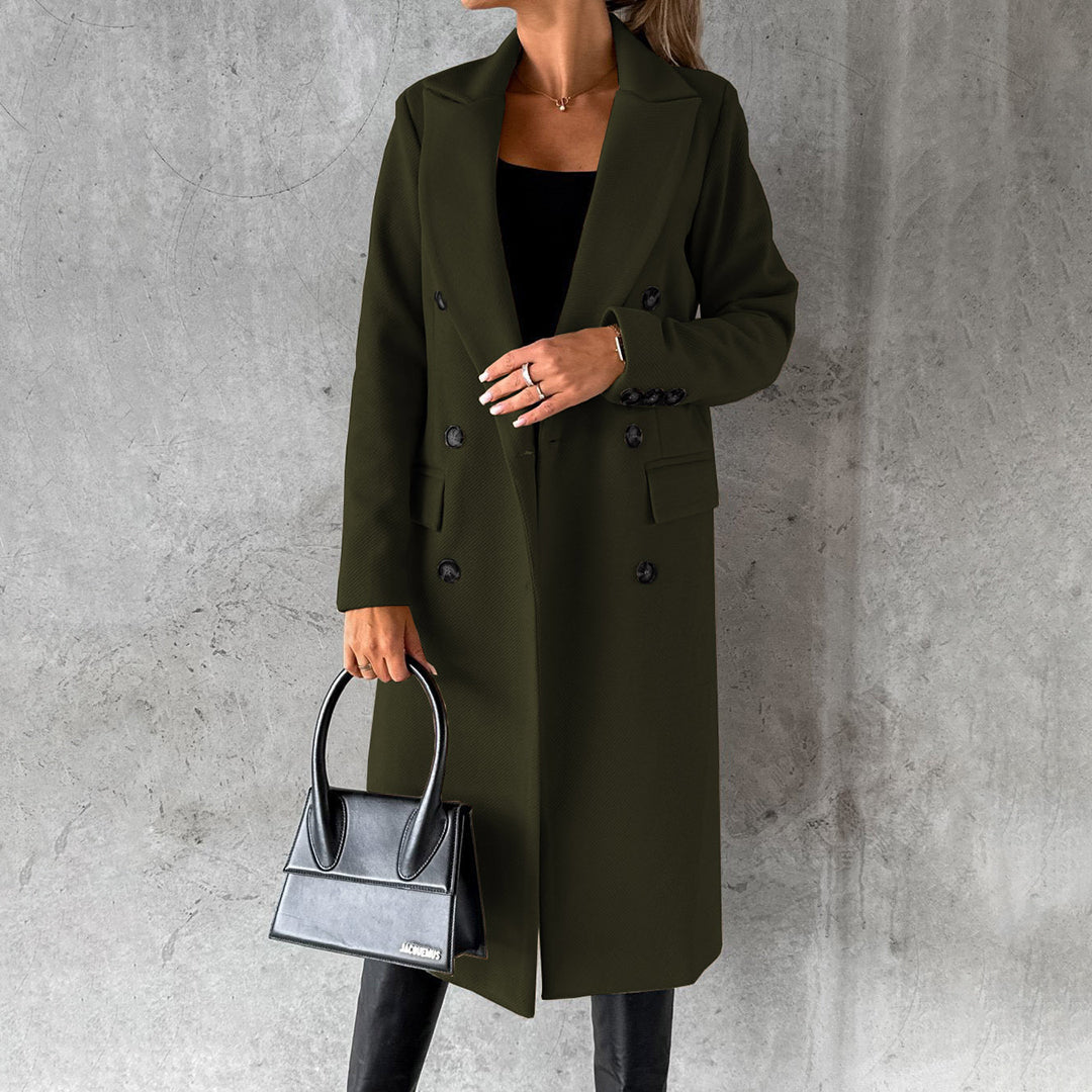 Women's Winter Coat Elegant Long Coat for Business and Casual Looks
