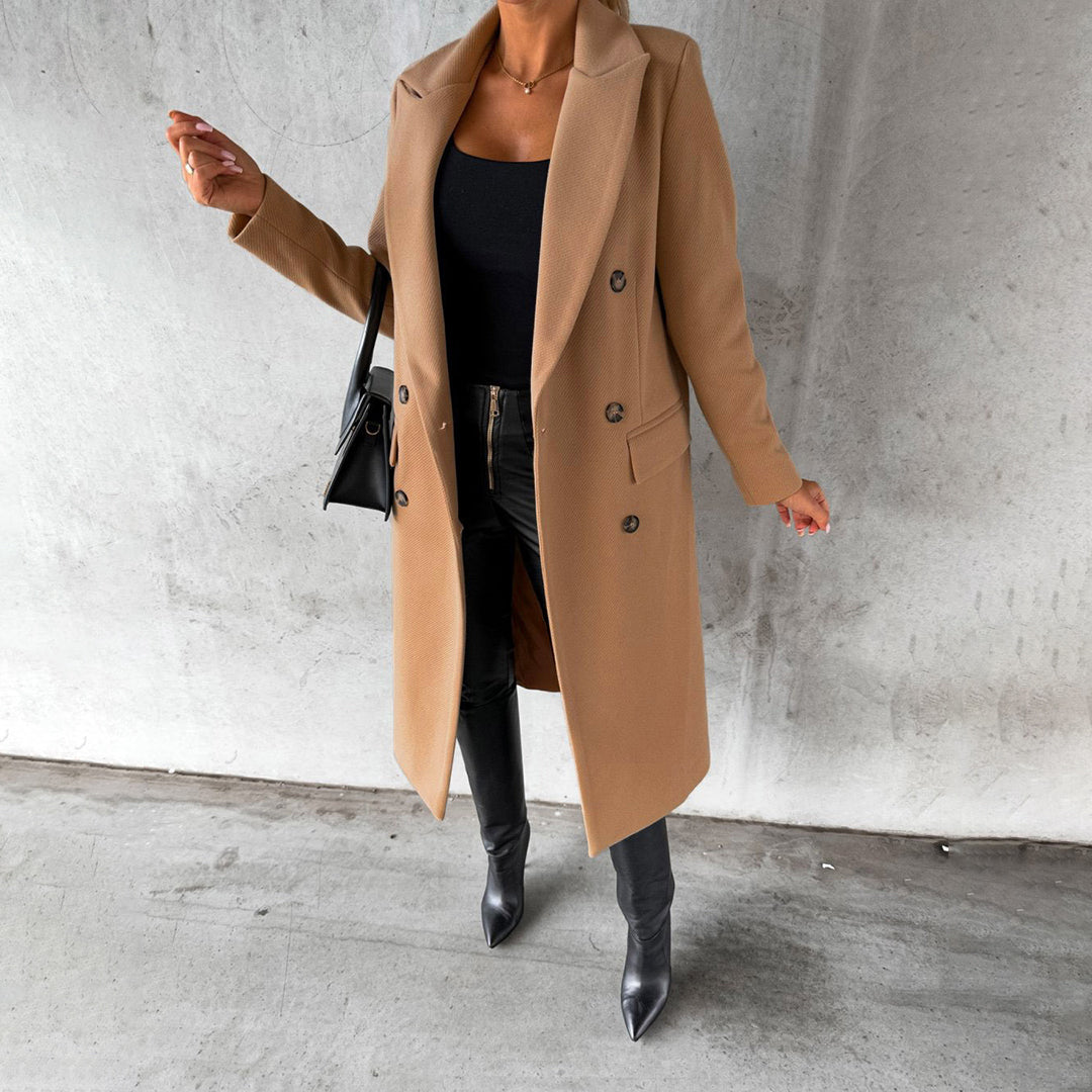 Women's Winter Coat Elegant Long Coat for Business and Casual Looks