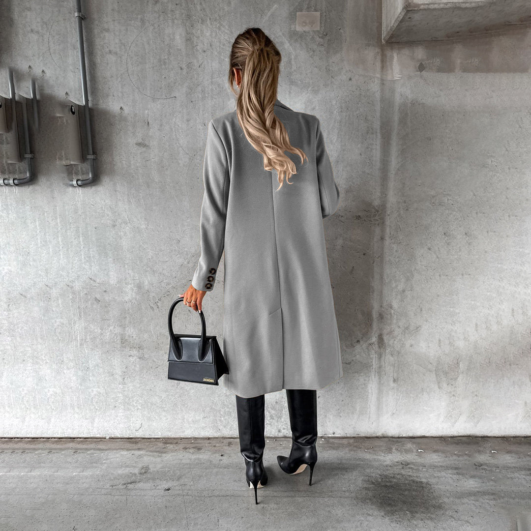 Women's Winter Coat Elegant Long Coat for Business and Casual Looks