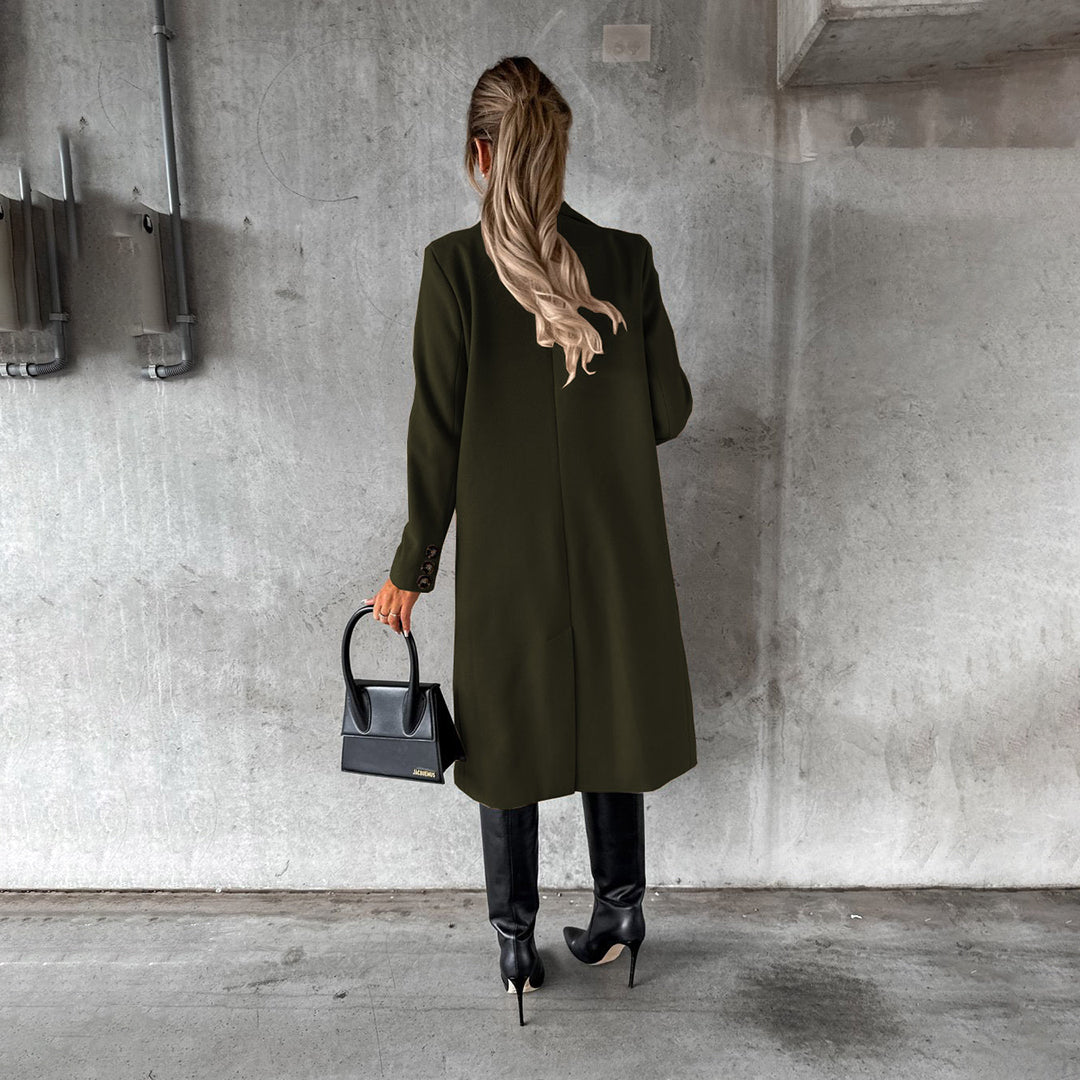 Women's Winter Coat Elegant Long Coat for Business and Casual Looks