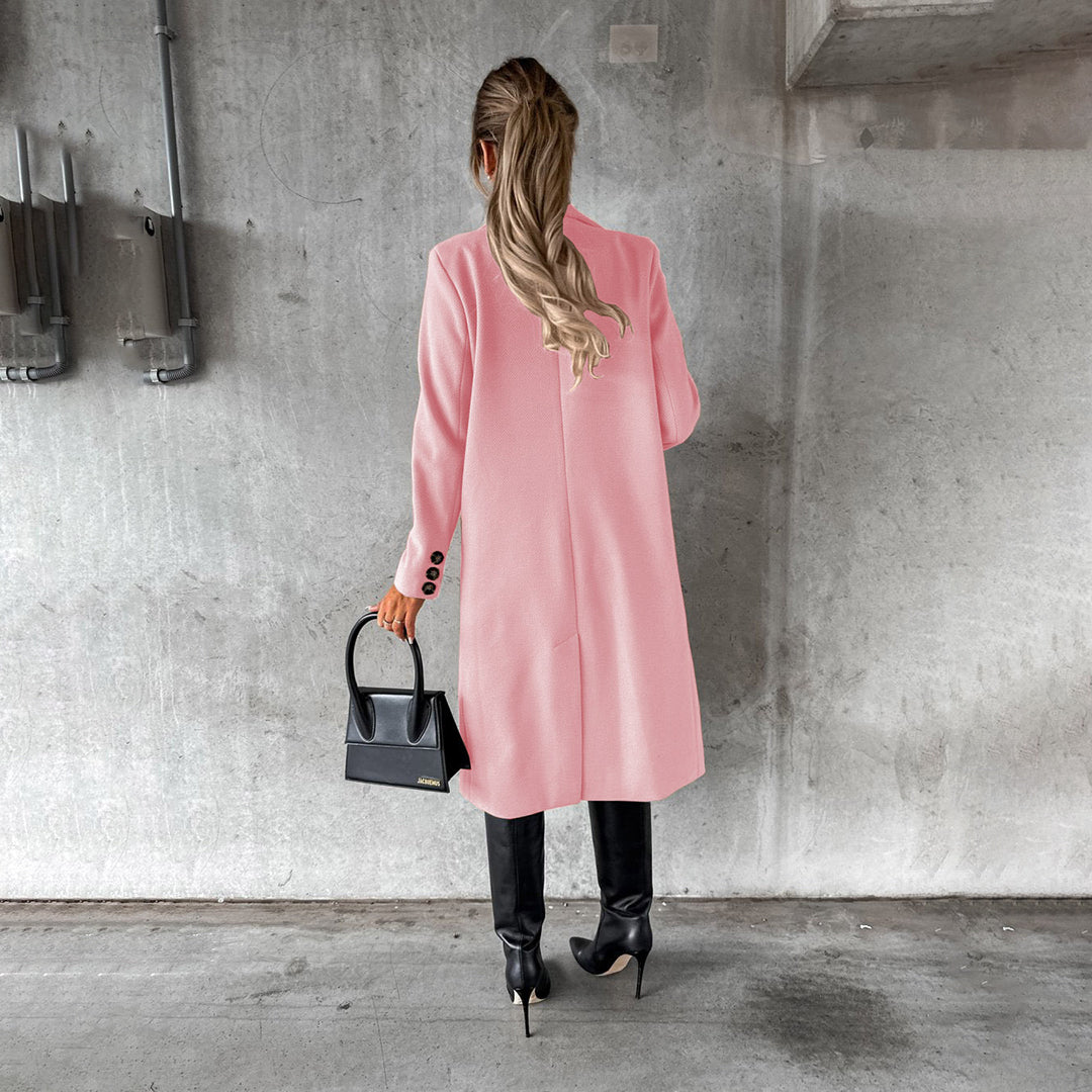 Women's Winter Coat Elegant Long Coat for Business and Casual Looks