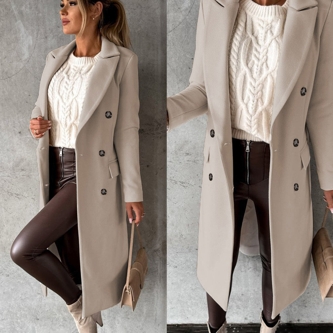 Women's Winter Coat Elegant Long Coat for Business and Casual Looks