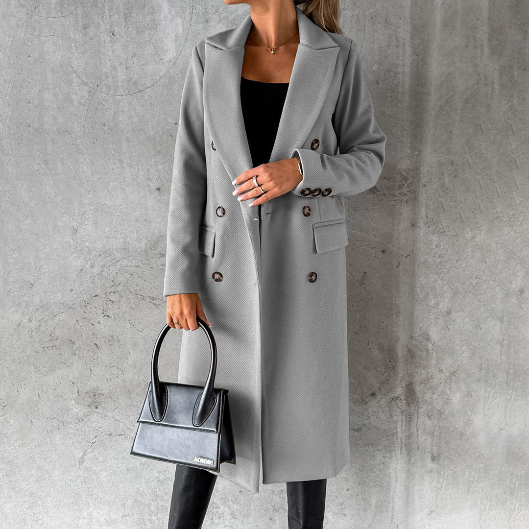 Women's Winter Coat Elegant Long Coat for Business and Casual Looks