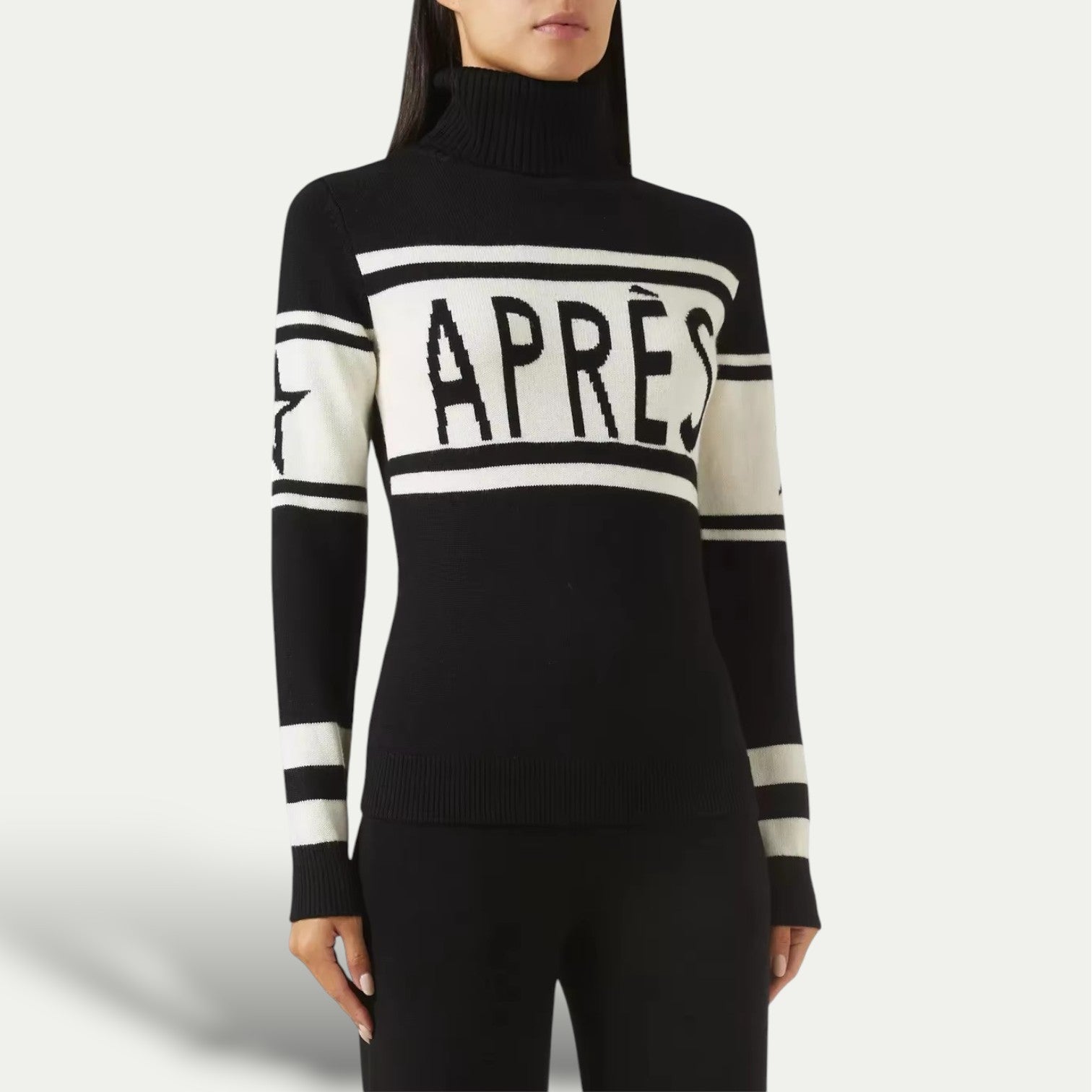 Women's Après-Ski Sweater with Collar – Luxury Knitted Winter Sweater for Style and Warmth