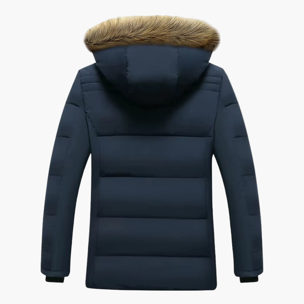 Men's Parka Jacket with Fleece Lining and Hood – Waterproof & Warm for Winter and Outdoor