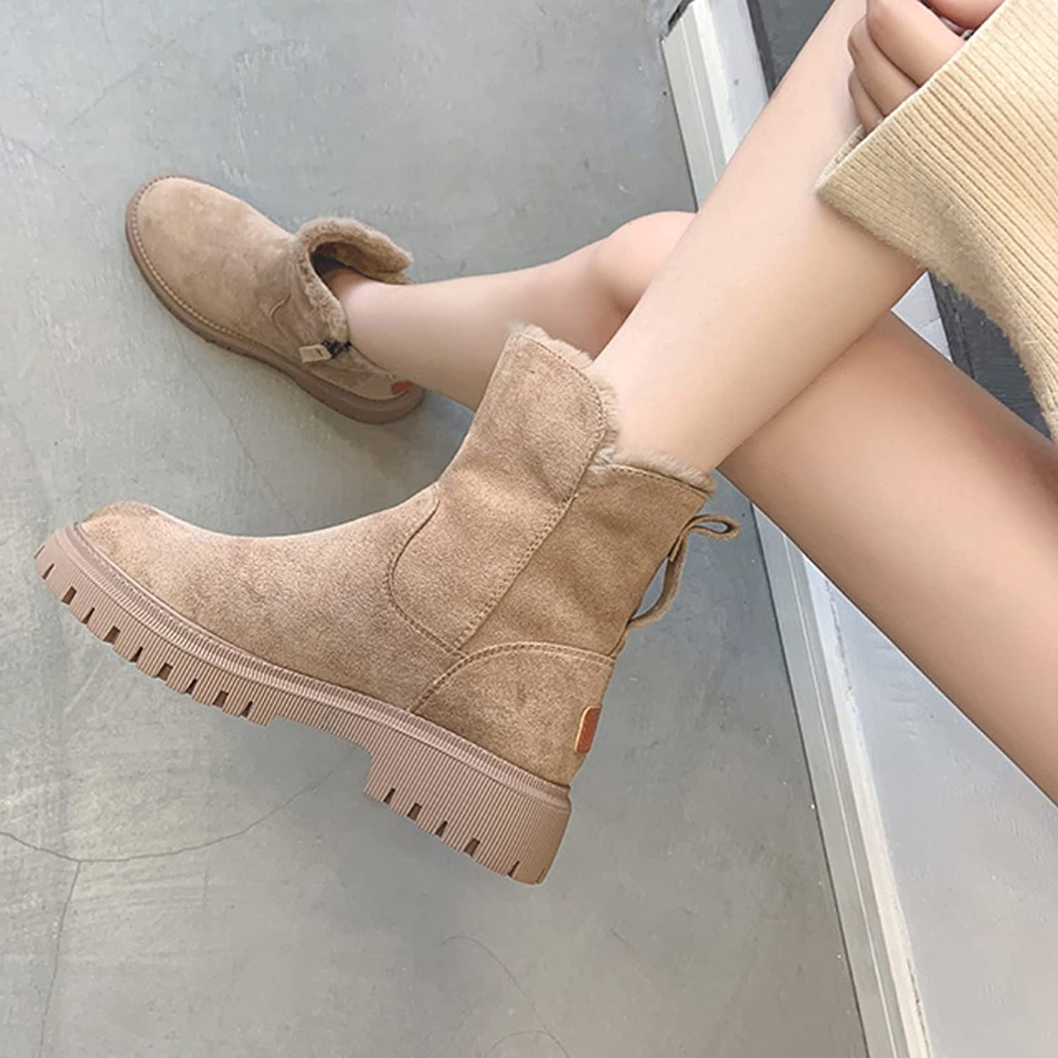 Women's Winter Boots with Warm Fleece and Waterproof Sole – Comfortable Stylish Outdoor Boots