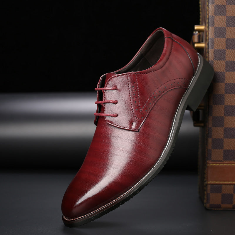 Men's Classic Leather Lace-up Shoe for Business and Formal Use