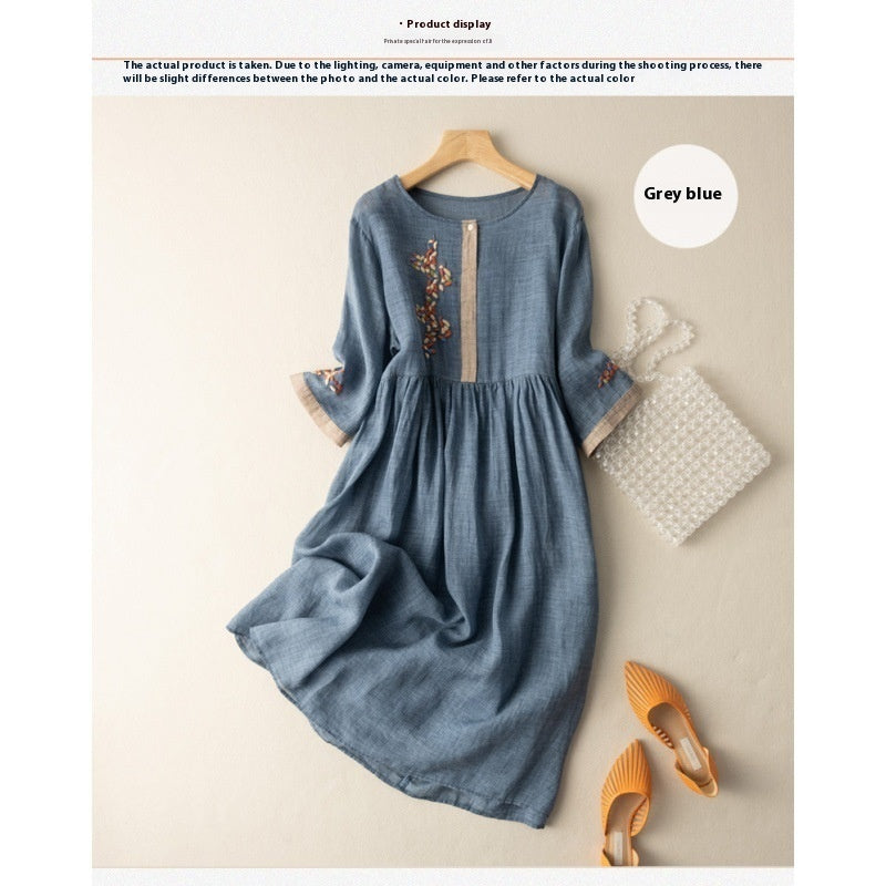 Women's Tunic Dress with Embroidery – Casual Elegance for Every Day