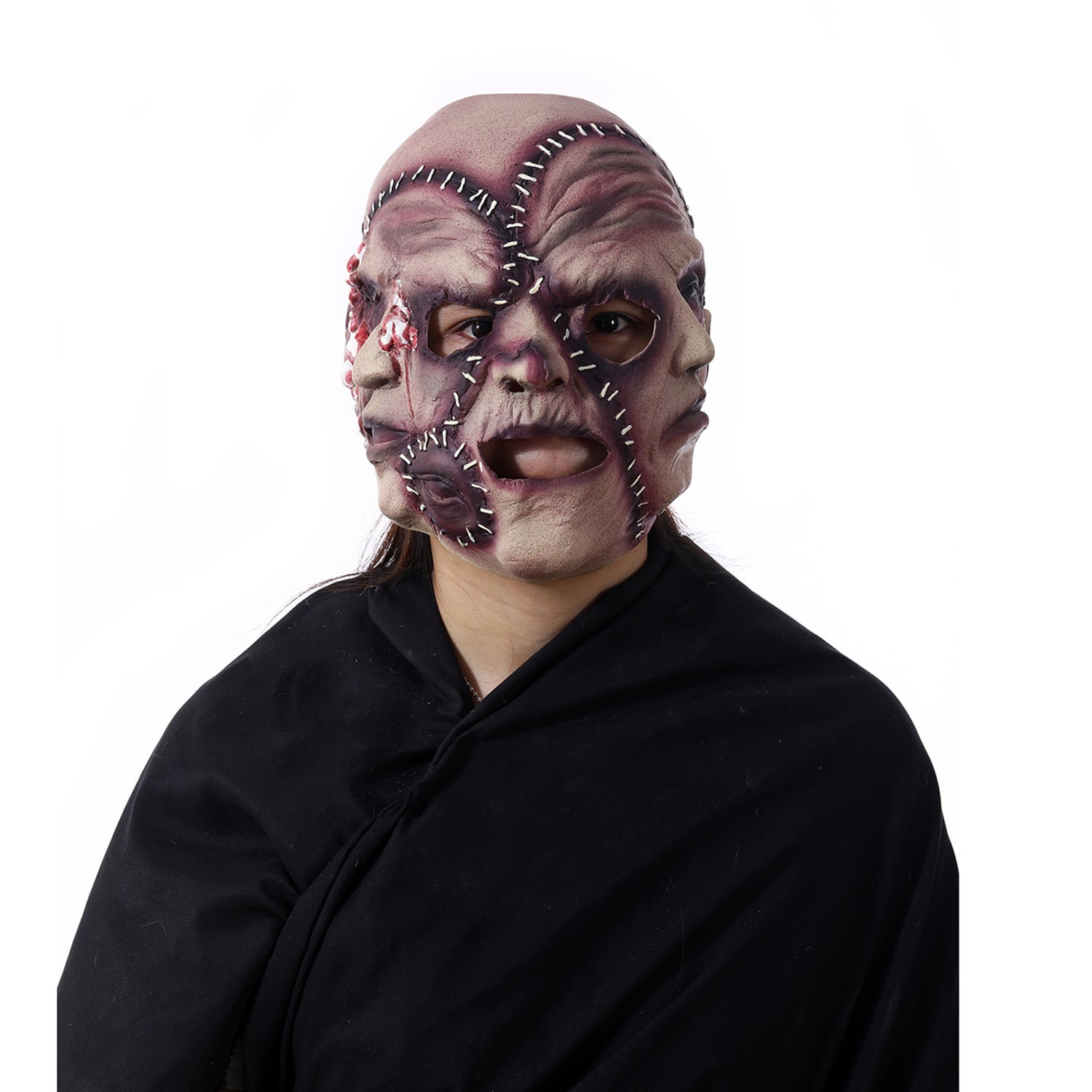 Halloween Three-Sided Face Mask for Adults – Spooky Costume Accessory