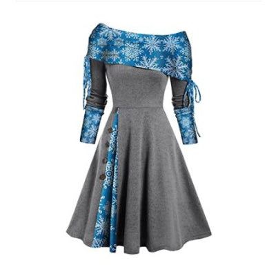 Michelle – Elegant Swing Dress with One Shoulder