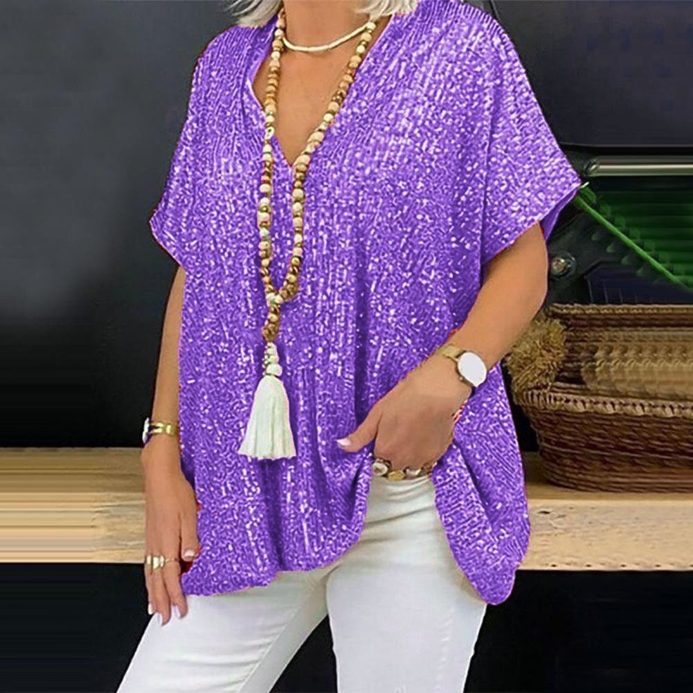 Audrey – Loose Pullover Sequin T-shirt