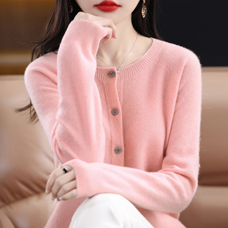 Women's V-neck Knitted Vest – Elegant Casual Knitted Cardigan for Daily Use