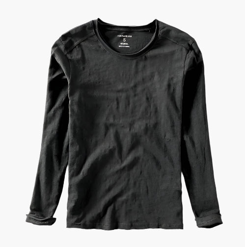 Heren Longsleeve Layered Illusion V-hals Slim Fit Casual Shirt
