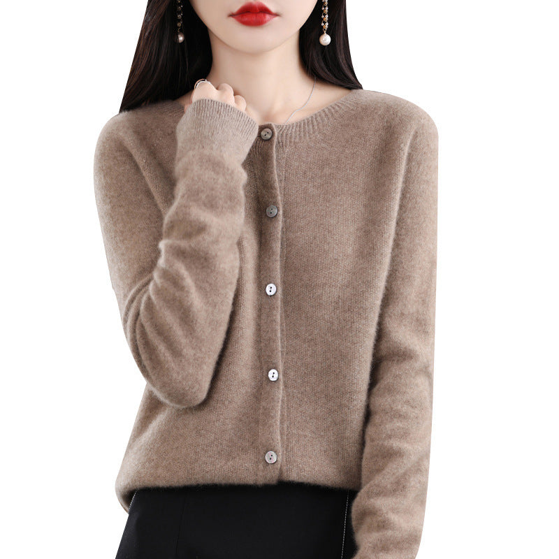 Women's V-neck Knitted Vest – Elegant Casual Knitted Cardigan for Daily Use