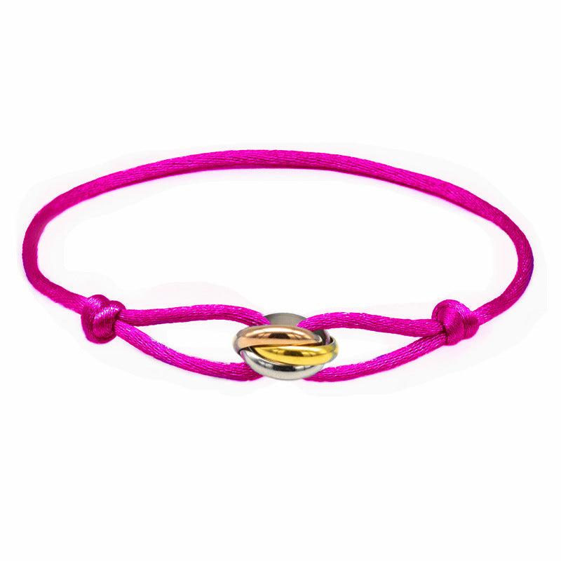 Ladies bracelet with adjustable cord and elegant decorative knot – stylish women's bracelet