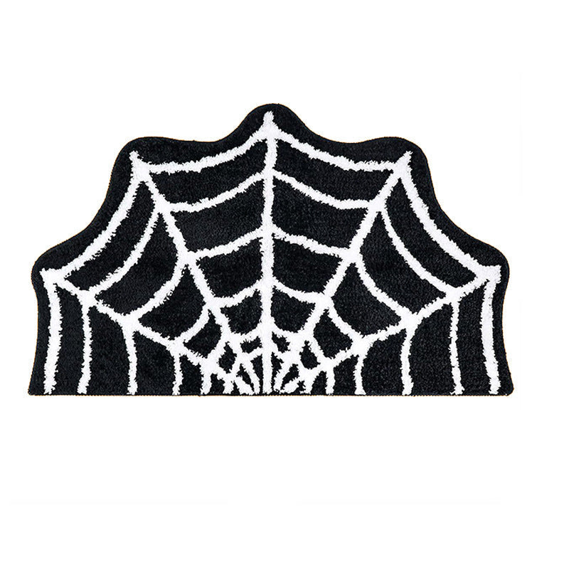 Halloween Doormat with Spiderweb Pattern – Perfect for Spooky Decoration and Festive Entrance