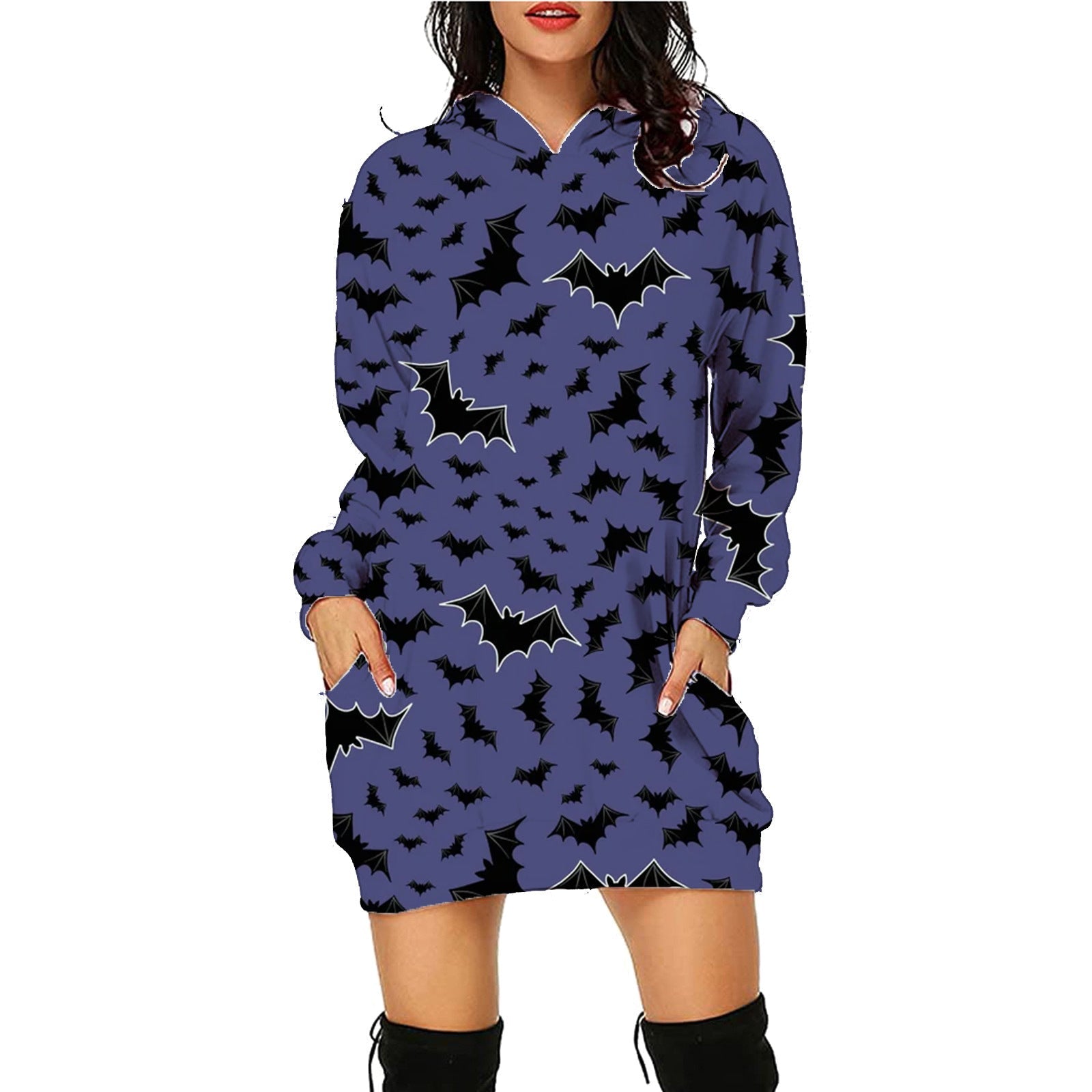 Women's Halloween Hoodie Dress – Comfortable and Stylish Party Dress for Halloween
