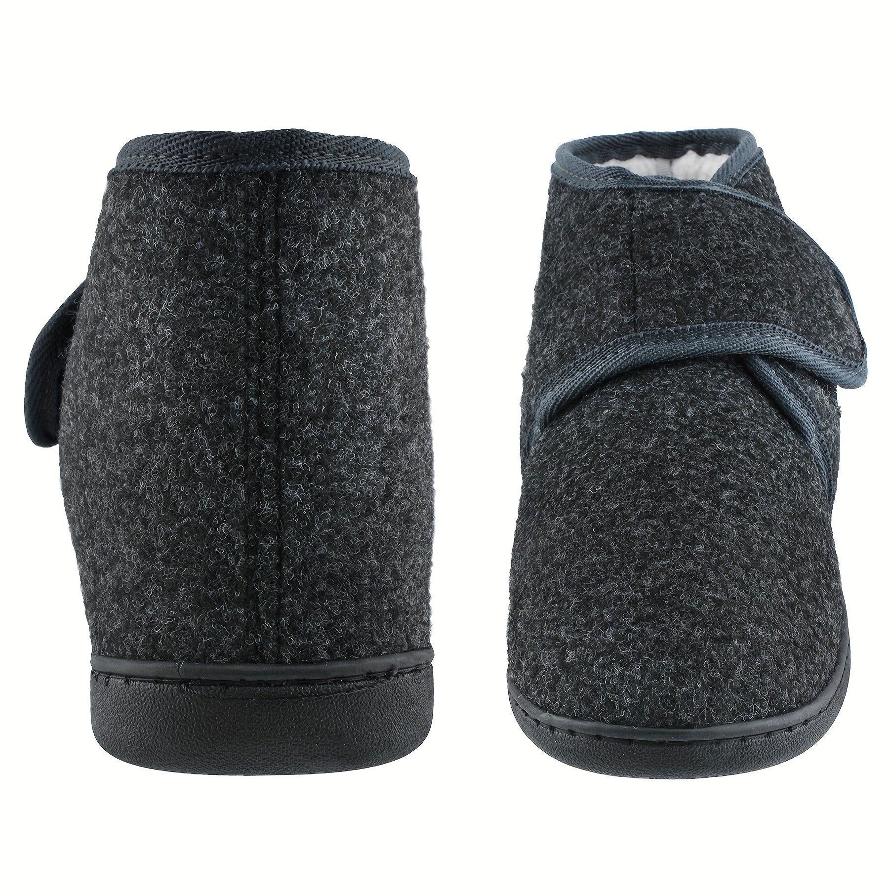 Men's Slippers with Ankle Strap and Velcro Closure – Comfortable Vintage House Shoes for Daily Use