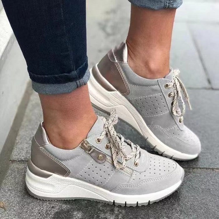 Jessica – Fashionable Lace-up Shoes for Women with Comfortable Thick Sole