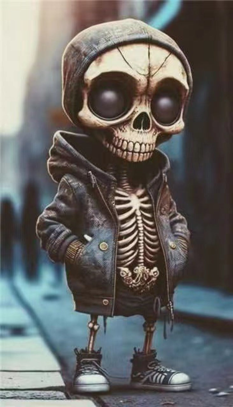 Halloween Skull Figurine Decoration - Stylish Skeleton Doll for Party, Trick-or-Treat & Spooky Atmosphere