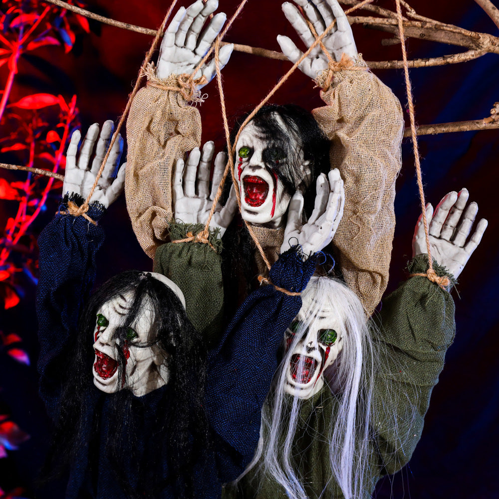 Halloween Hanging Ghost Dolls Decoration Set - Creepy Ornaments for Halloween