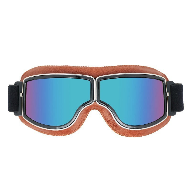 Unisex Retro Motorcycle Goggles – Protective Glasses for Motorcycling, Skiing, and Outdoor Adventures