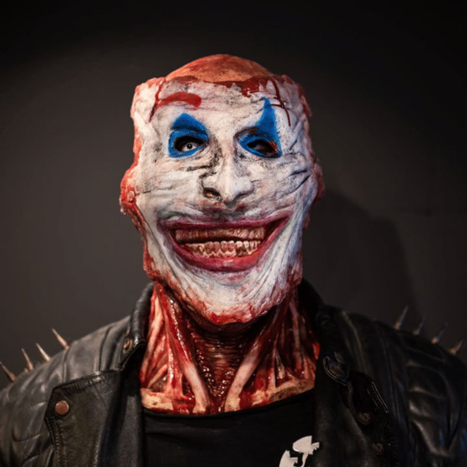 Halloween Creepy Clown Mask Headgear for Adults – Latex Horror Costume Accessory