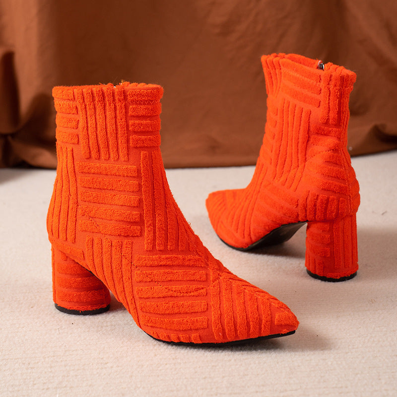 Diana – Pointed Women's Boots with High Heels and Zipper