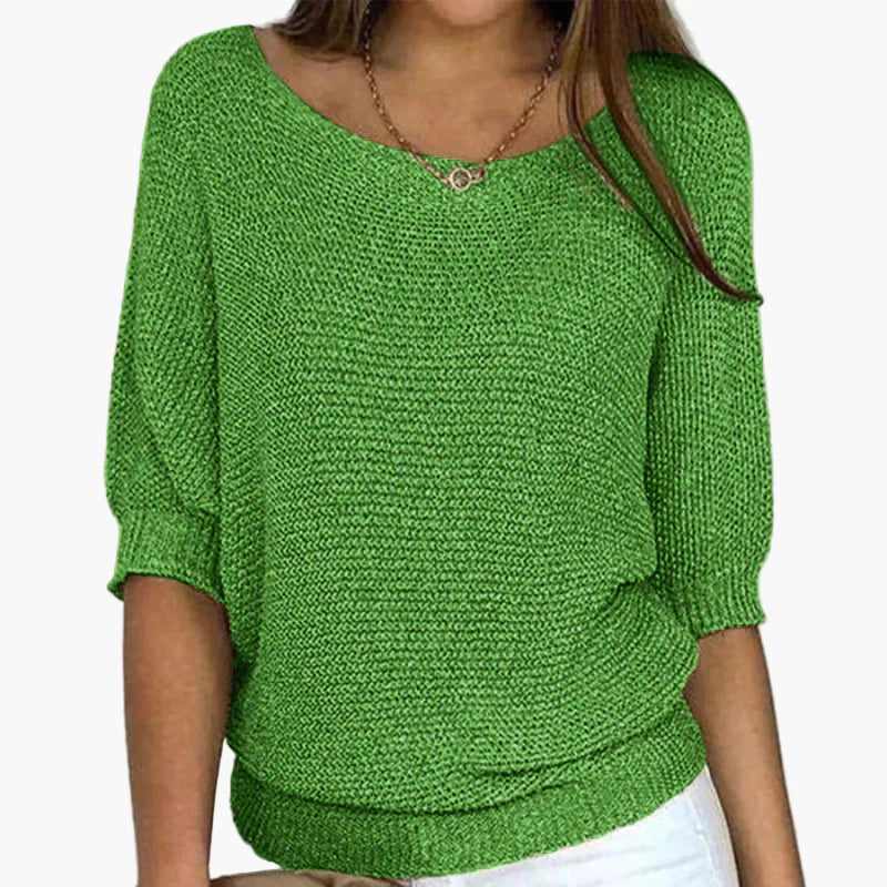 Women's Knitted Casual Sweater – Comfortable Feminine Fashion for Daily Use