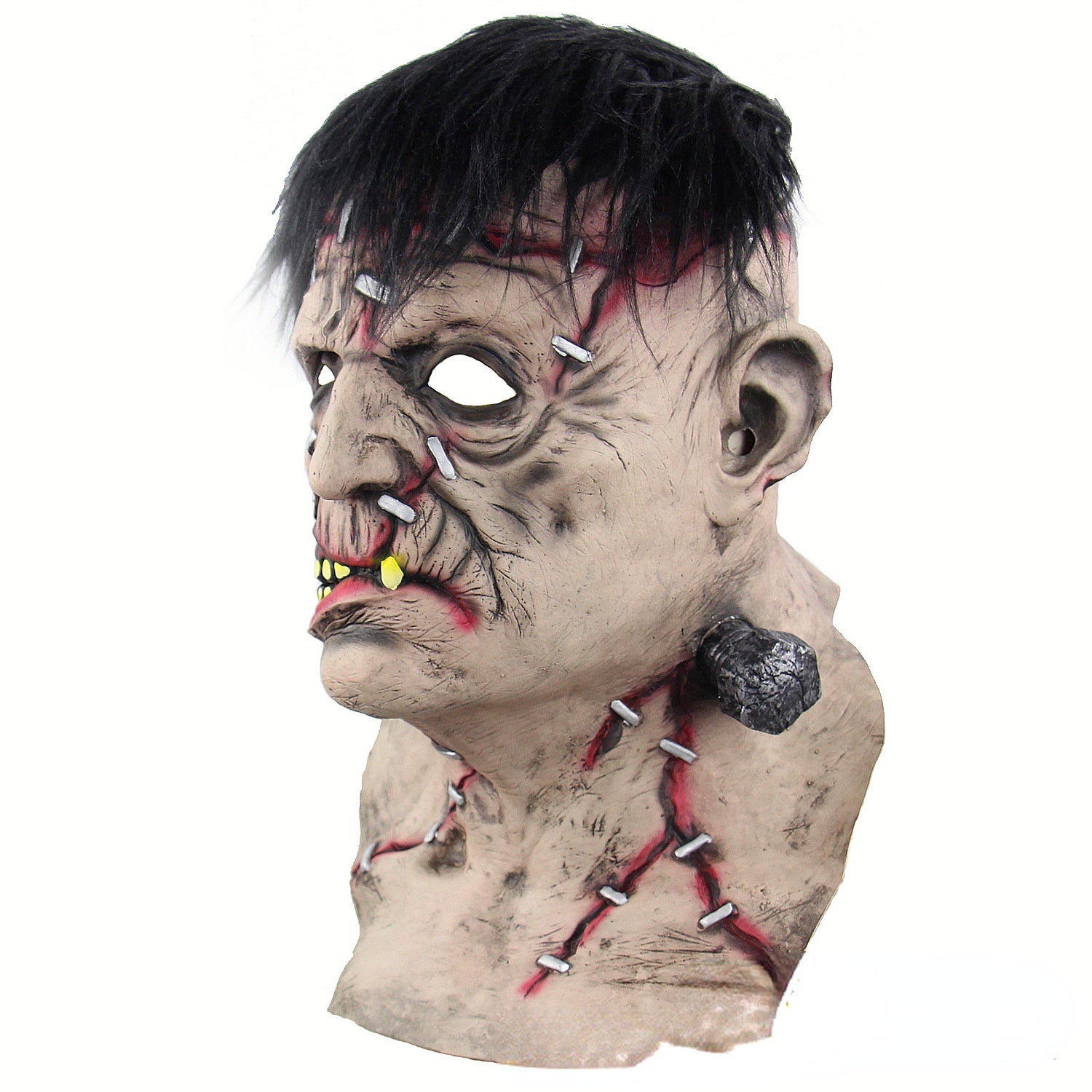 Halloween Frankenstein Adult Mask - Creepy Full Head Mask for Party & Costume Events
