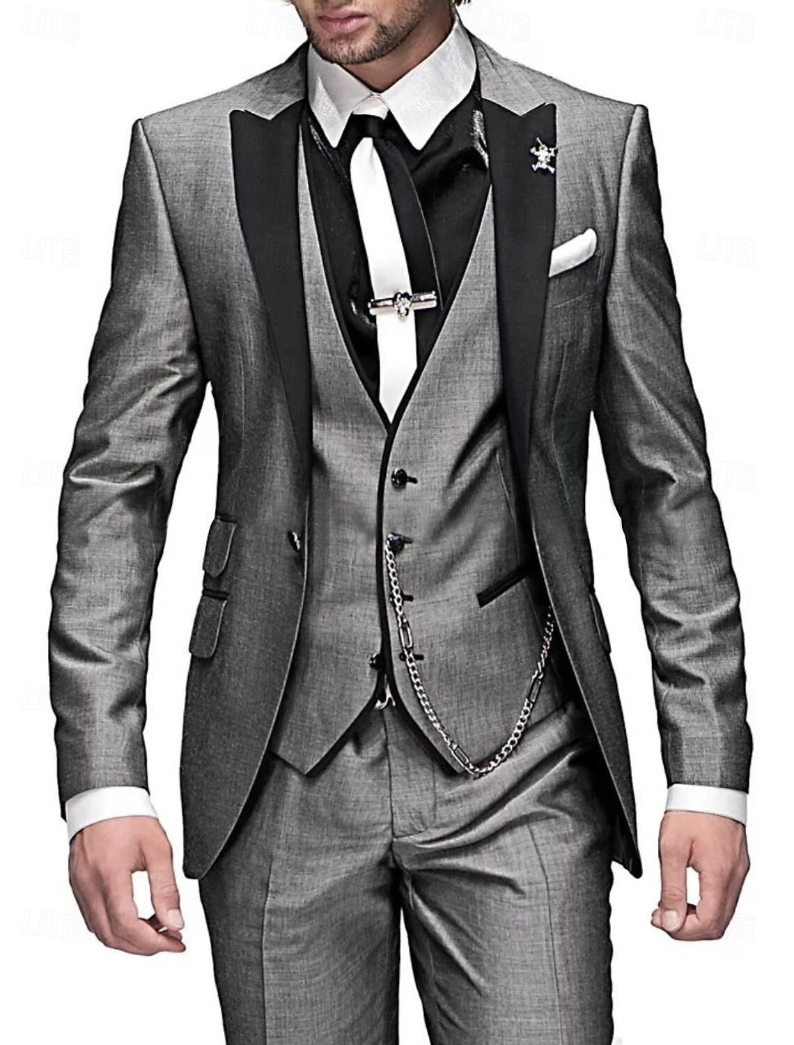 Men's 3-piece Suit – Modern Slim Fit Costume for Party, Wedding & Business