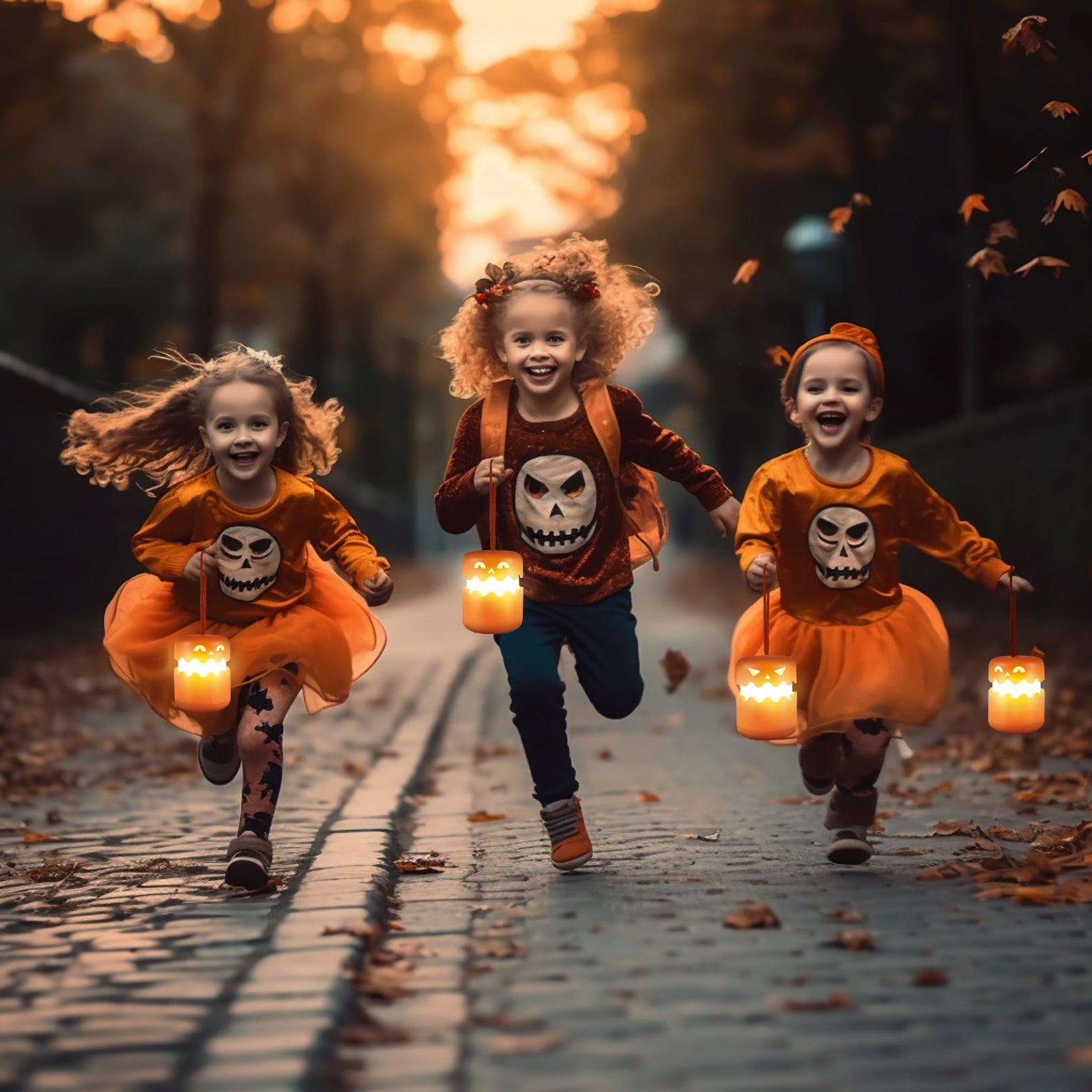 Halloween Decorative LED Lamps – Pumpkin Face – Festive Atmosphere Lighting for Halloween Parties & Trick-or-Treat