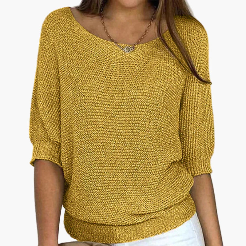 Women's Knitted Casual Sweater – Comfortable Feminine Fashion for Daily Use