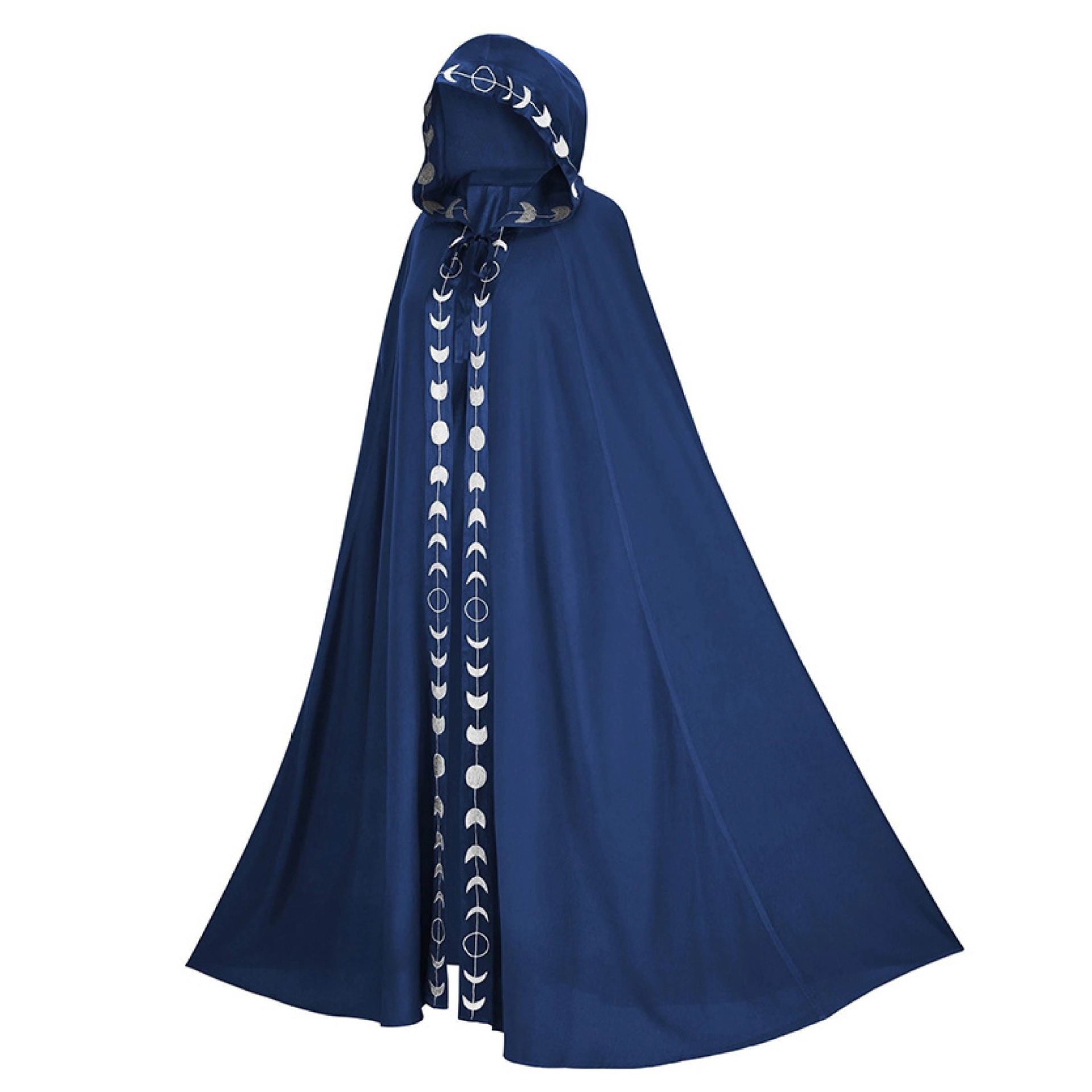 Halloween Unisex Magic Cloak with Moon Pattern - Costume for Party & Dressing Up
