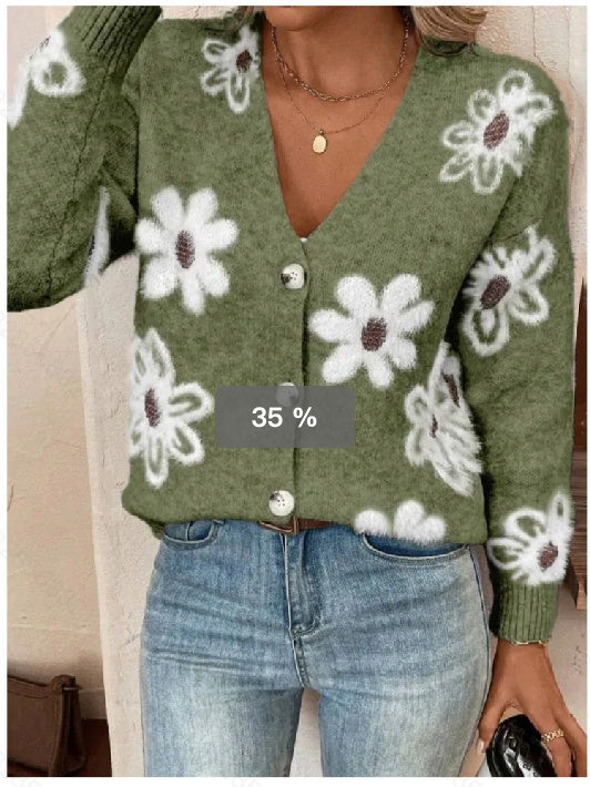 Alice – Floral Print Vest With Buttons