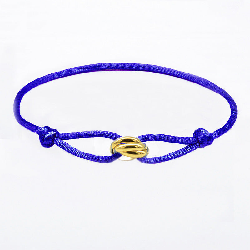 Ladies bracelet with adjustable cord and elegant decorative knot – stylish women's bracelet