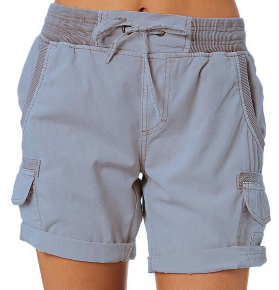 Women's Cargo Shorts with Comfortable Waistband and Pockets