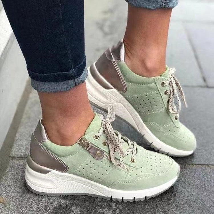 Jessica – Fashionable Lace-up Shoes for Women with Comfortable Thick Sole