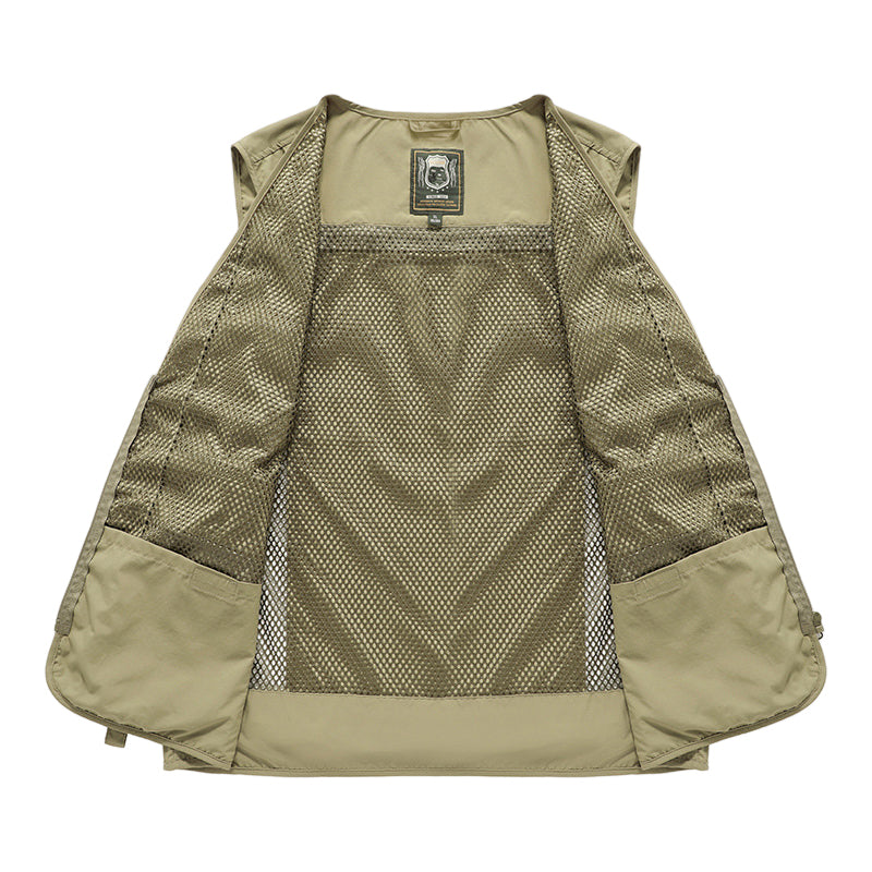 Heren outdoor bodywarmer met meerdere zakken – Praktisch voor vissen, wandelen en reizen