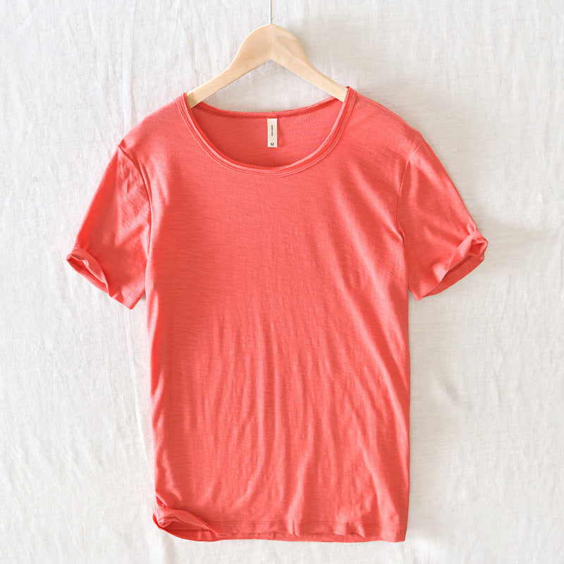 Tim – Breathable Short Sleeve T-shirt in Solid Color