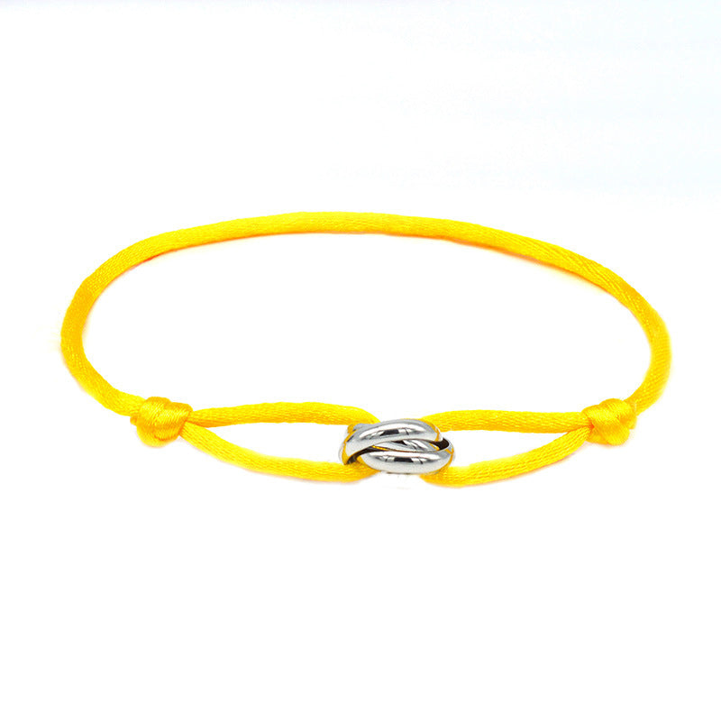 Ladies bracelet with adjustable cord and elegant decorative knot – stylish women's bracelet