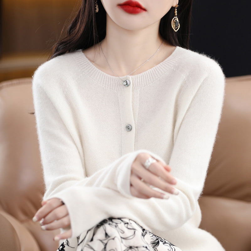 Women's V-neck Knitted Vest – Elegant Casual Knitted Cardigan for Daily Use