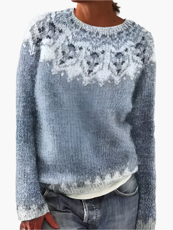 Dames Retro Stijl Gebreide Trui voor Herfst – Comfortabele Vintage Look