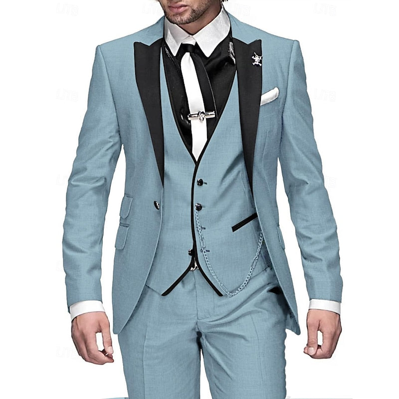 Men's 3-piece Suit – Modern Slim Fit Costume for Party, Wedding & Business