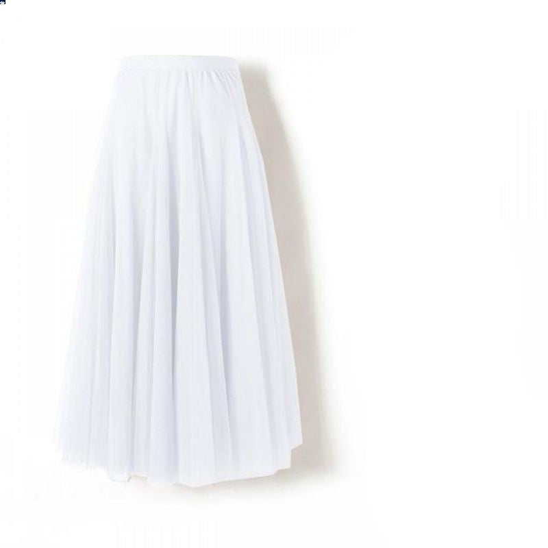 Women's pleated midi skirt – elegant A-line with flair for party, work & weekend