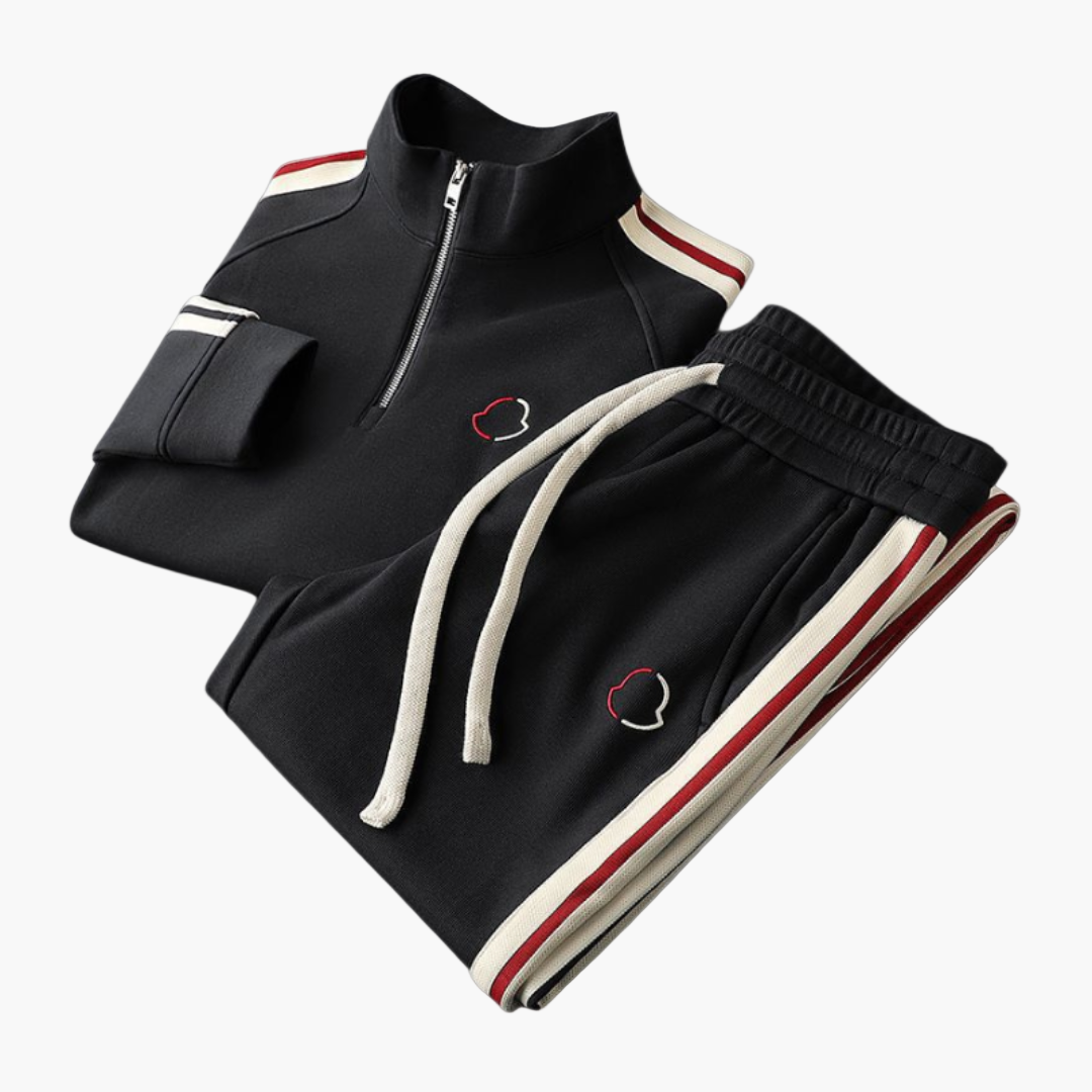 Men's Tracksuit Sporty & Casual – Comfortable Set with Half Zipper