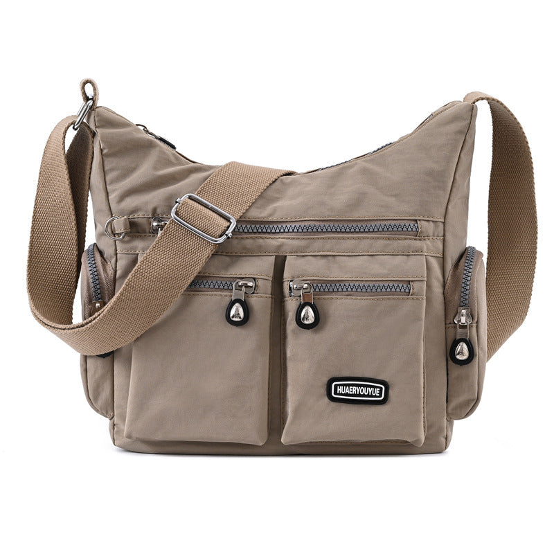 Women's multifunctional shoulder bag with zip pockets – ideal for daily use