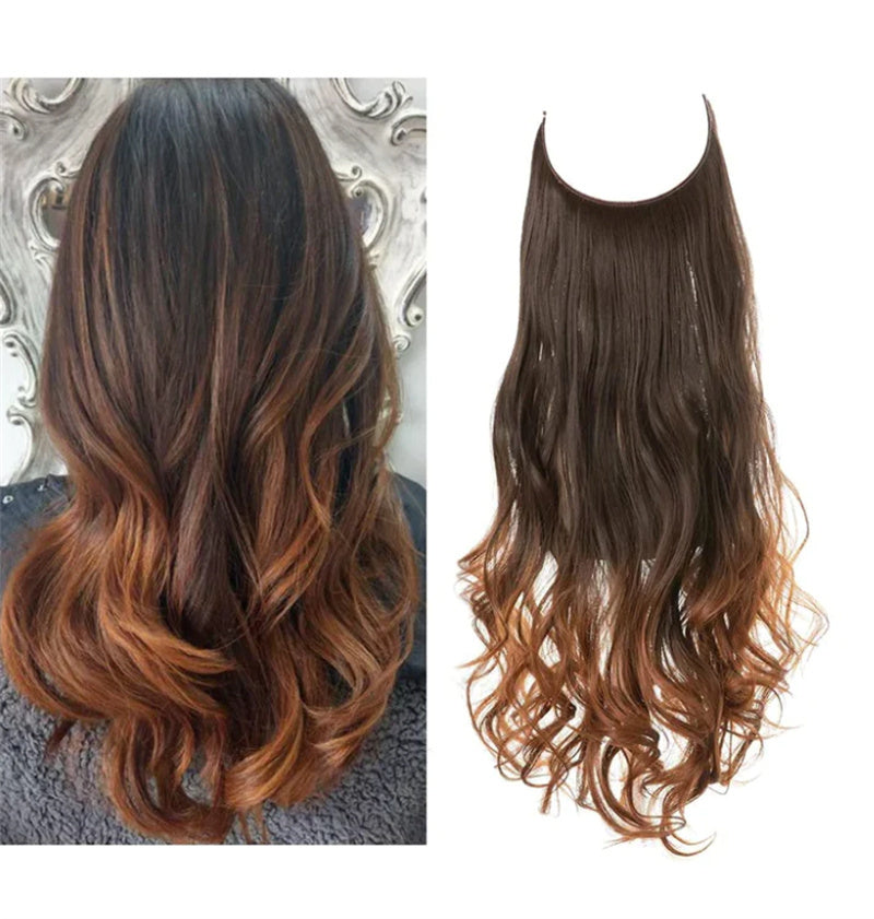 Naturally Looking Women's Wig with Loose Curls and Layered Halo Style